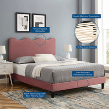 Load image into Gallery viewer, Current Performance Velvet Queen Platform Bed by Modway
