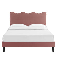 Load image into Gallery viewer, Current Performance Velvet Queen Platform Bed by Modway
