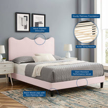 Load image into Gallery viewer, Current Performance Velvet Queen Platform Bed by Modway
