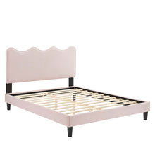 Load image into Gallery viewer, Current Performance Velvet Queen Platform Bed by Modway
