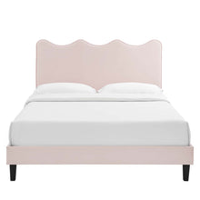 Load image into Gallery viewer, Current Performance Velvet Queen Platform Bed by Modway
