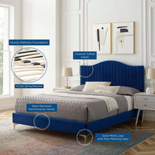 Load image into Gallery viewer, Juniper Channel Tufted Performance Velvet Full Platform Bed by Modway
