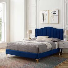 Load image into Gallery viewer, Juniper Channel Tufted Performance Velvet Full Platform Bed by Modway
