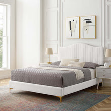 Load image into Gallery viewer, Juniper Channel Tufted Performance Velvet King Platform Bed by Modway
