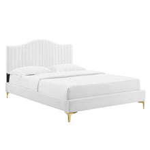 Load image into Gallery viewer, Juniper Channel Tufted Performance Velvet King Platform Bed by Modway
