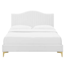 Load image into Gallery viewer, Juniper Channel Tufted Performance Velvet King Platform Bed by Modway
