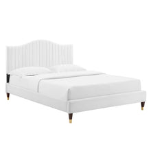 Load image into Gallery viewer, Juniper Channel Tufted Performance Velvet King Platform Bed by Modway
