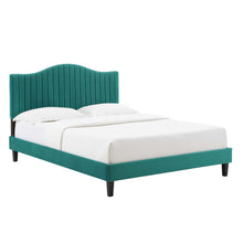 Load image into Gallery viewer, Juniper Channel Tufted Performance Velvet King Platform Bed by Modway
