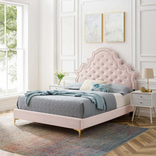 Load image into Gallery viewer, Gwyneth Tufted Performance Velvet Full Platform Bed by Modway
