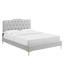 Load image into Gallery viewer, Amber Tufted Performance Velvet Twin Platform Bed by Modway
