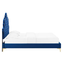 Load image into Gallery viewer, Sasha Button-Tufted Performance Velvet Twin Bed by Modway
