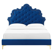 Load image into Gallery viewer, Sasha Button-Tufted Performance Velvet Twin Bed by Modway
