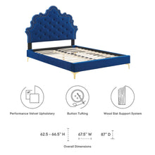 Load image into Gallery viewer, Sasha Button-Tufted Performance Velvet Twin Bed by Modway
