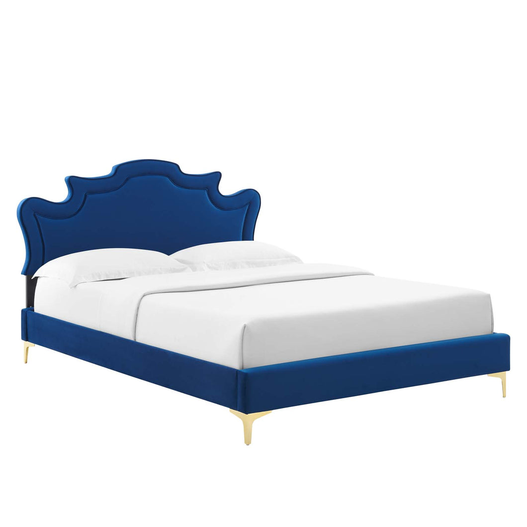 Neena Performance Velvet Twin Bed by Modway