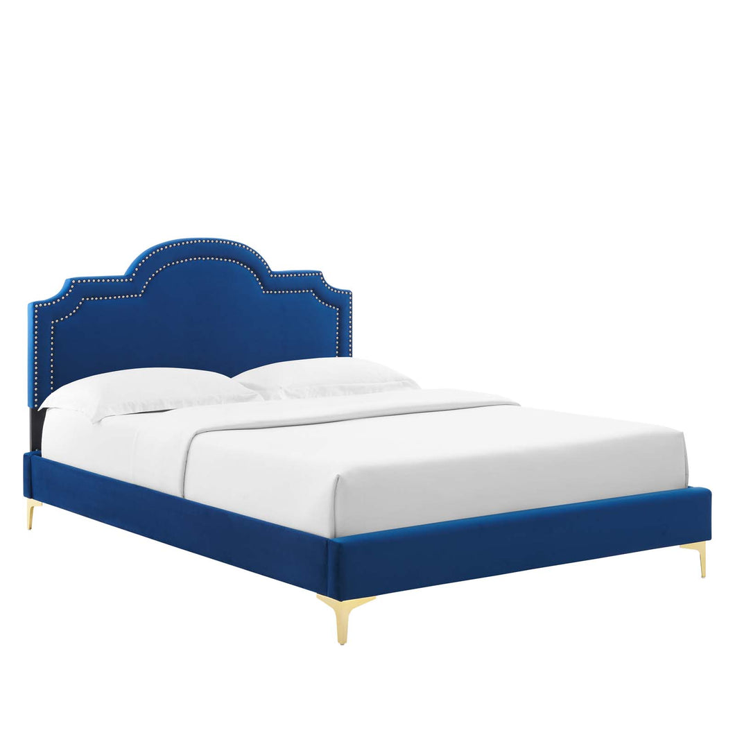 Aviana Performance Velvet Queen Bed by Modway