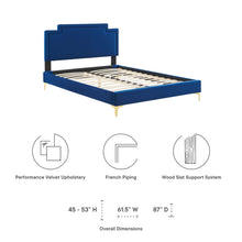 Load image into Gallery viewer, Liva Performance Velvet Queen Bed by Modway

