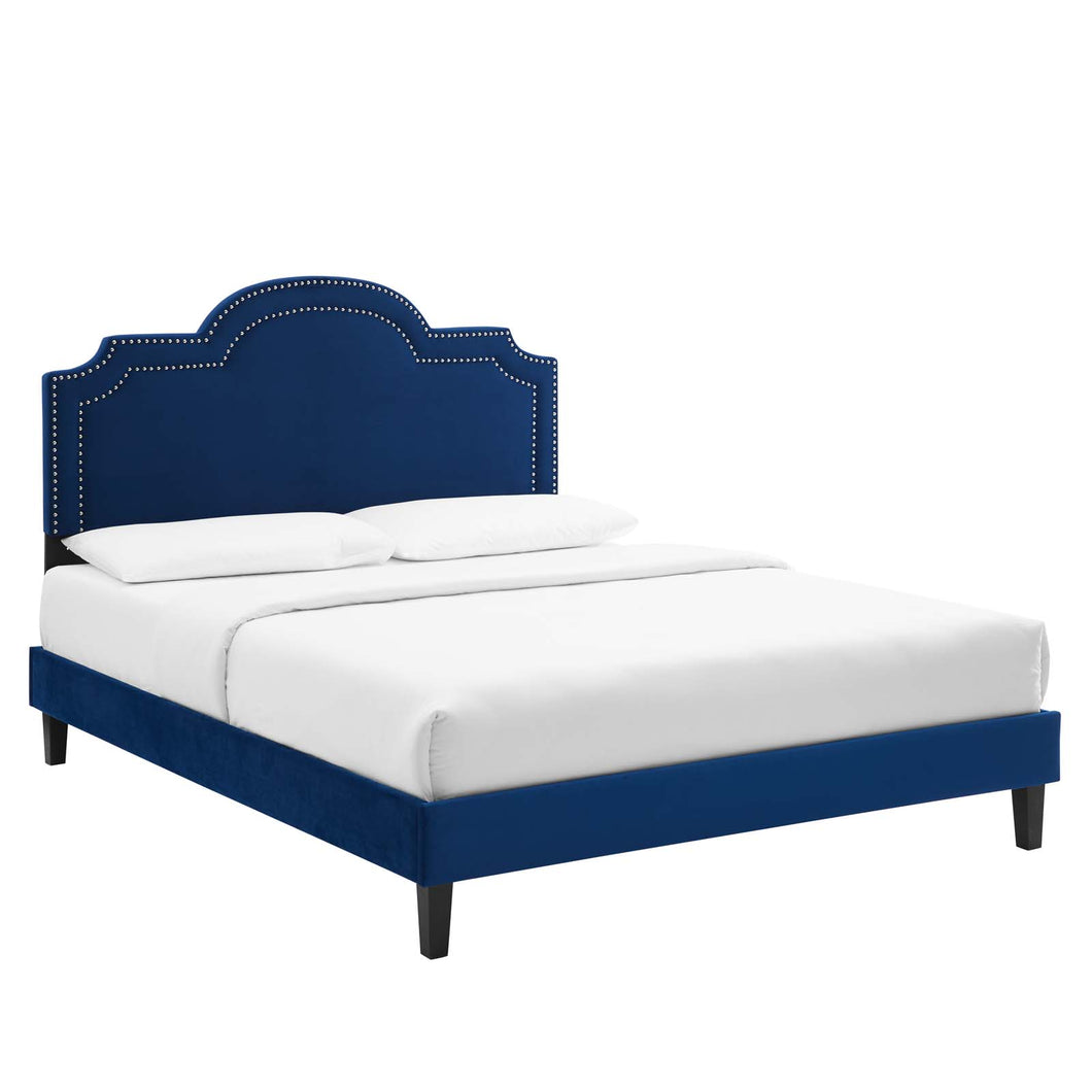 Aviana Performance Velvet Queen Bed by Modway