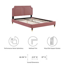 Load image into Gallery viewer, Novi Performance Velvet King Bed by Modway
