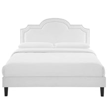 Load image into Gallery viewer, Aviana Performance Velvet King Bed in White
