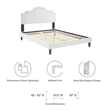 Load image into Gallery viewer, Aviana Performance Velvet King Bed in White
