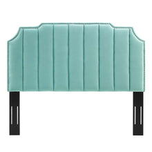 Load image into Gallery viewer, Colette King Platform Bed in Mint
