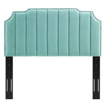 Load image into Gallery viewer, Colette King Platform Bed in Mint

