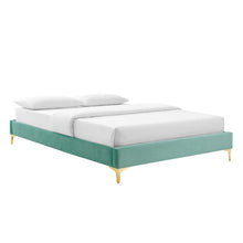 Load image into Gallery viewer, Colette King Platform Bed in Mint
