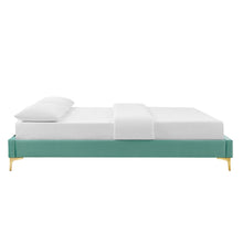 Load image into Gallery viewer, Colette King Platform Bed in Mint
