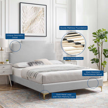 Load image into Gallery viewer, Lindsey Performance Velvet Twin Platform Bed by Modway
