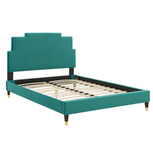 Load image into Gallery viewer, Lindsey Twin Platform Bed in Teal

