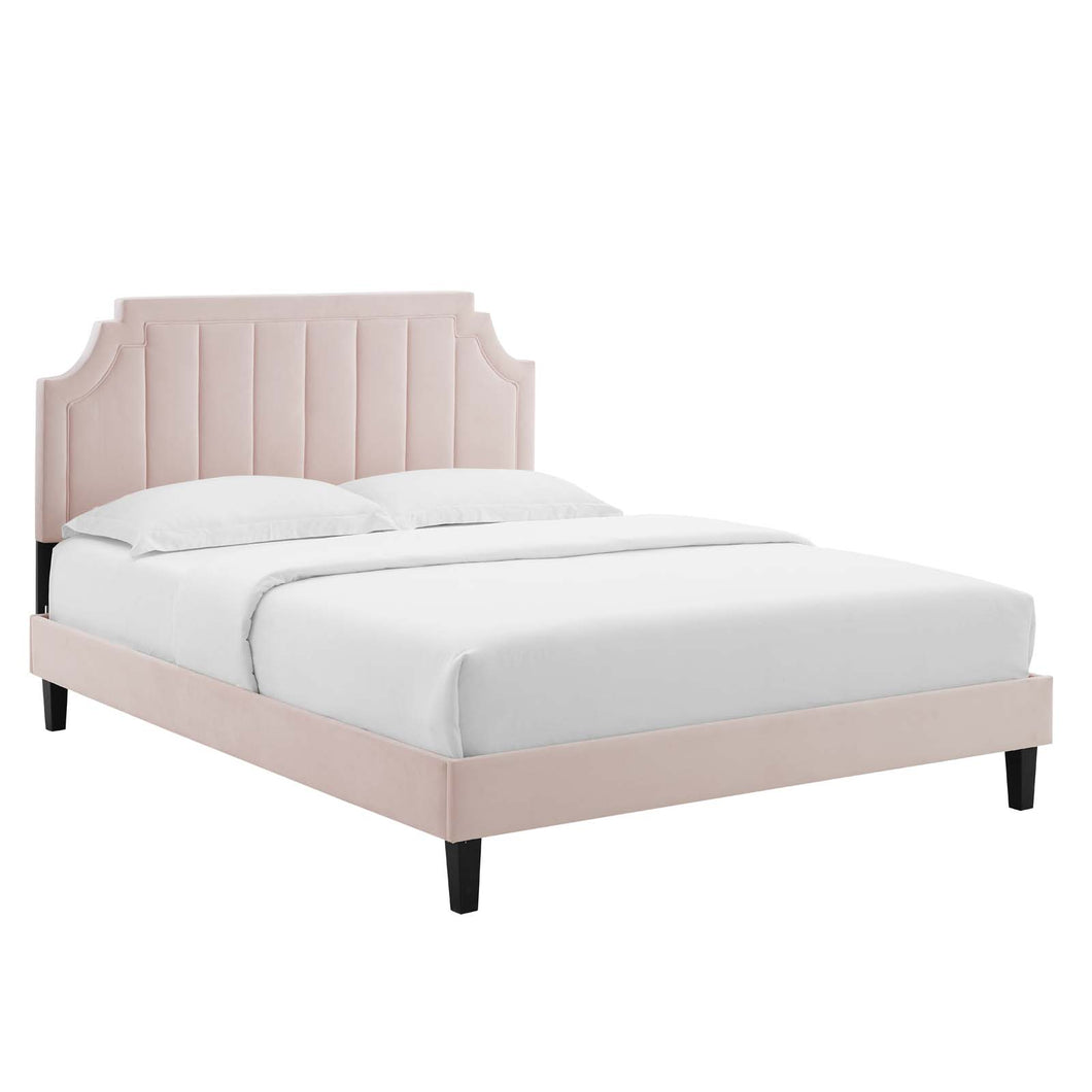 Sienna Performance Velvet Full Platform Bed by Modway