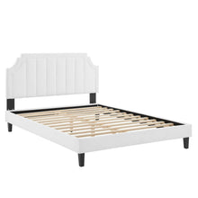 Load image into Gallery viewer, Sienna Performance Velvet King Platform Bed in White
