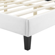 Load image into Gallery viewer, Sienna Performance Velvet King Platform Bed in White
