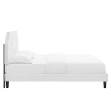 Load image into Gallery viewer, Sienna Performance Velvet King Platform Bed in White
