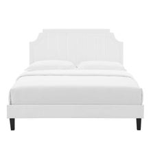 Load image into Gallery viewer, Sienna Performance Velvet King Platform Bed in White
