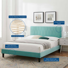 Load image into Gallery viewer, Phillipa Full Platform Bed in Mint

