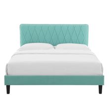 Load image into Gallery viewer, Phillipa Full Platform Bed in Mint
