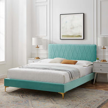 Load image into Gallery viewer, Phillipa Performance Velvet King Platform Bed by Modway
