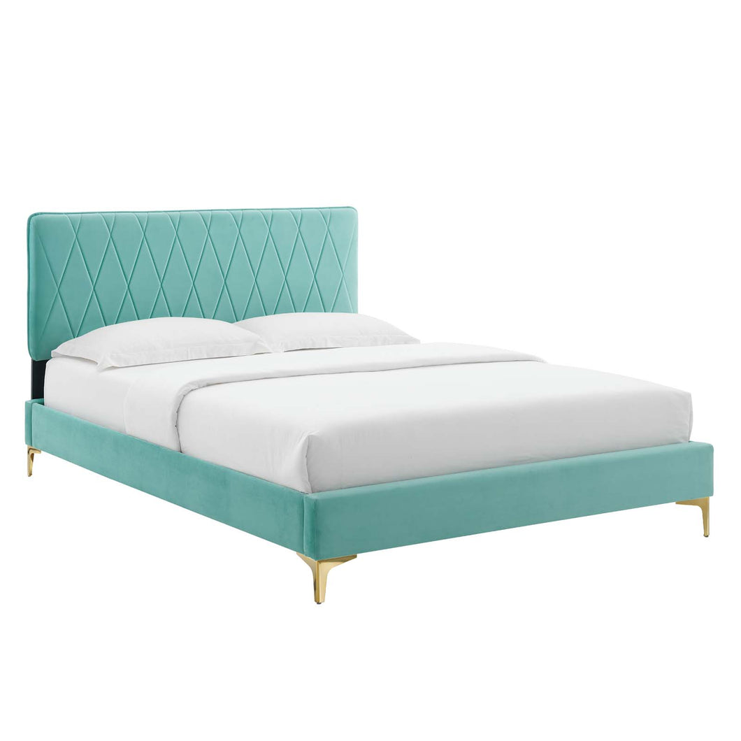 Phillipa Performance Velvet King Platform Bed by Modway