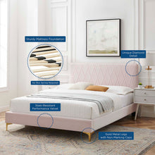 Load image into Gallery viewer, Phillipa Performance Velvet King Platform Bed by Modway
