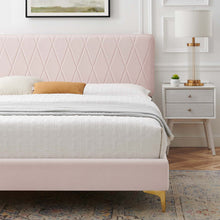 Load image into Gallery viewer, Phillipa Performance Velvet King Platform Bed by Modway
