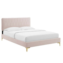 Load image into Gallery viewer, Phillipa Performance Velvet King Platform Bed by Modway
