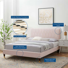 Load image into Gallery viewer, Phillipa Performance Velvet King Platform Bed by Modway
