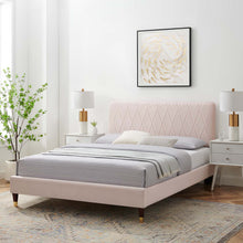 Load image into Gallery viewer, Phillipa Performance Velvet King Platform Bed by Modway
