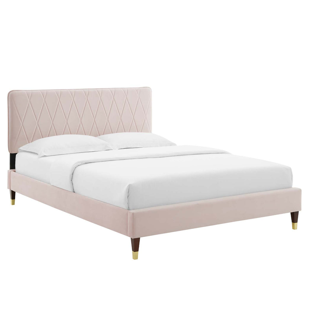 Phillipa Performance Velvet King Platform Bed by Modway