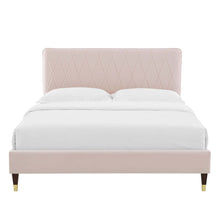 Load image into Gallery viewer, Phillipa Performance Velvet King Platform Bed by Modway
