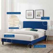 Load image into Gallery viewer, Phillipa Performance Velvet King Platform Bed by Modway
