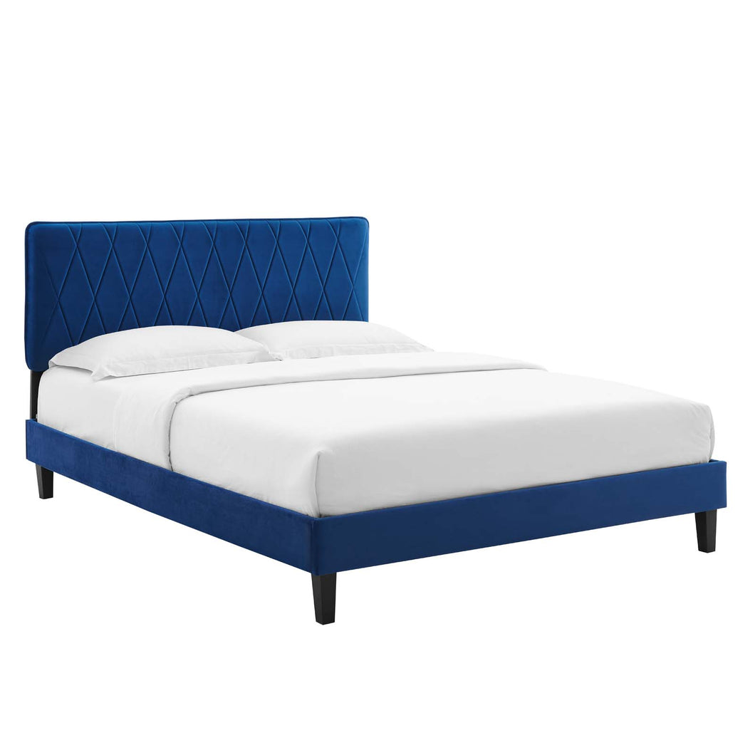 Phillipa Performance Velvet King Platform Bed by Modway