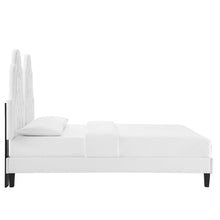 Load image into Gallery viewer, Alexandria Tufted Twin Platform Bed in White

