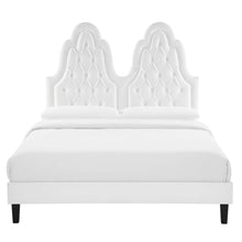 Load image into Gallery viewer, Alexandria Tufted Twin Platform Bed in White
